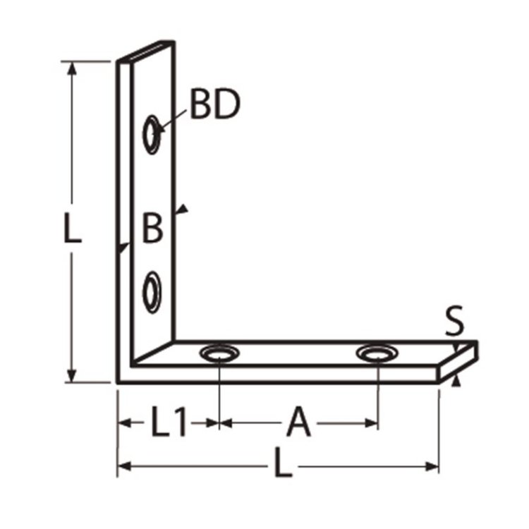 Winkel 61 x 15