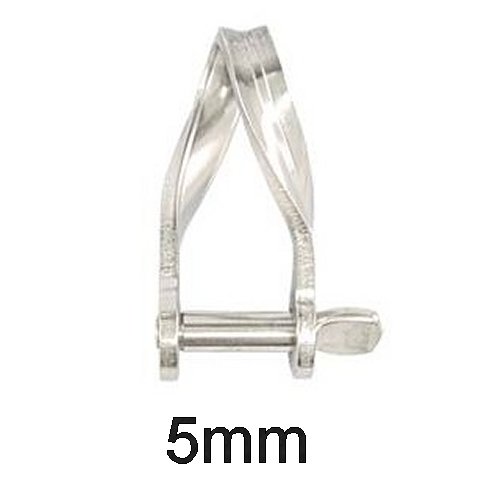 Flachschraubschäkel Edelstahl gedreht 5mm / 33mm