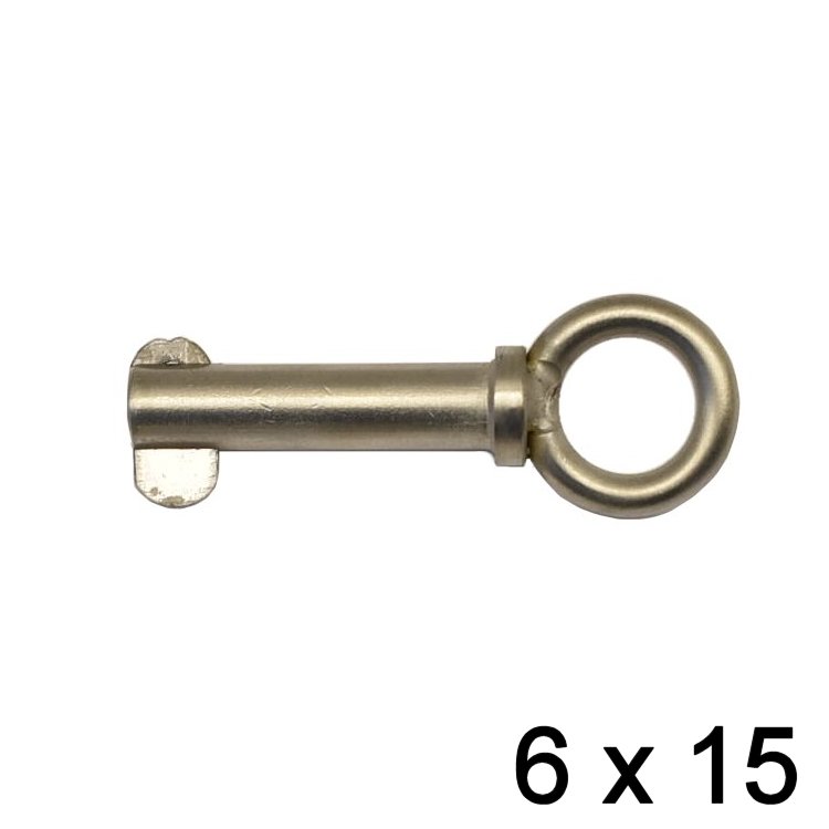 Splintbolzen Klappnase mit Ring 6 x 15