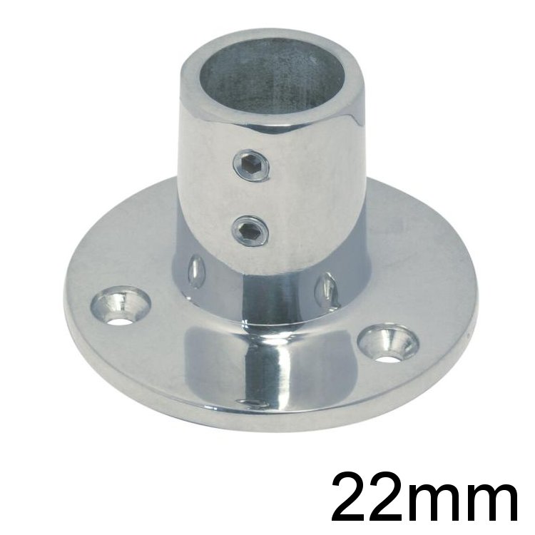 Rohrendbeschlag Edelstahl R 22 / 90