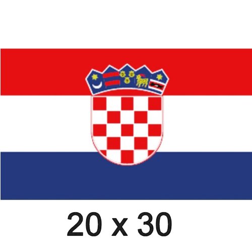 Flagge Gastland Kroatien 20x30