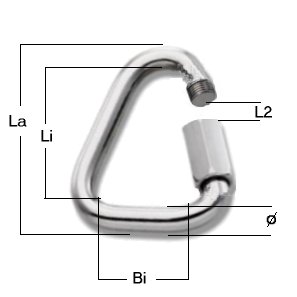 Deltahaken schraubbar 3mm