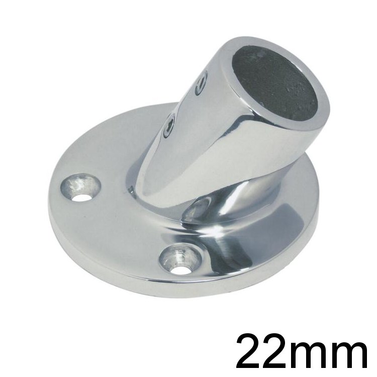Rohrendbeschlag Edelstahl R 22 / 60