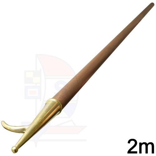 Bootshaken Holz 2m Messing