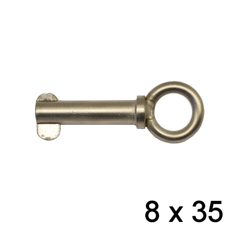 Splintbolzen Klappnase mit Ring 8 x 35
