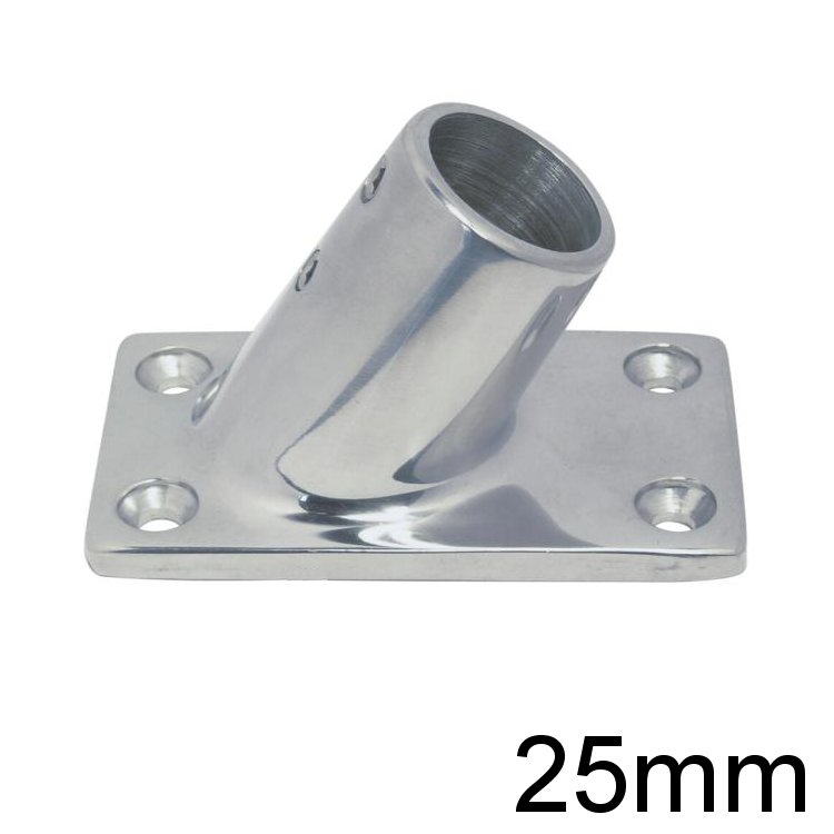 Rohrendbeschlag Edelstahl E 25 / 60