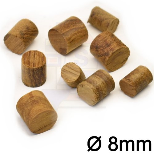 Teakpfropfen 8mm