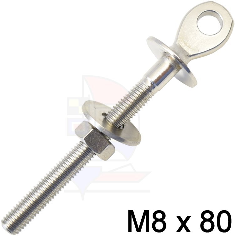 Augbolzen mit flachem Auge M8 x 80
