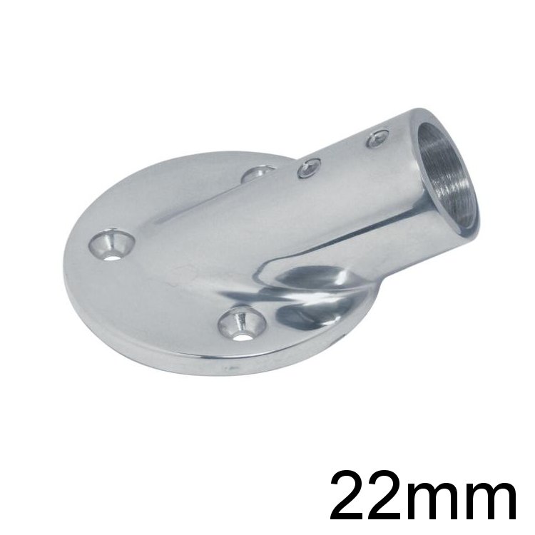 Rohrendbeschlag Edelstahl R 22 / 30