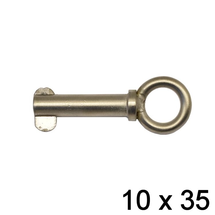 Splintbolzen Klappnase mit Ring 10 x 35