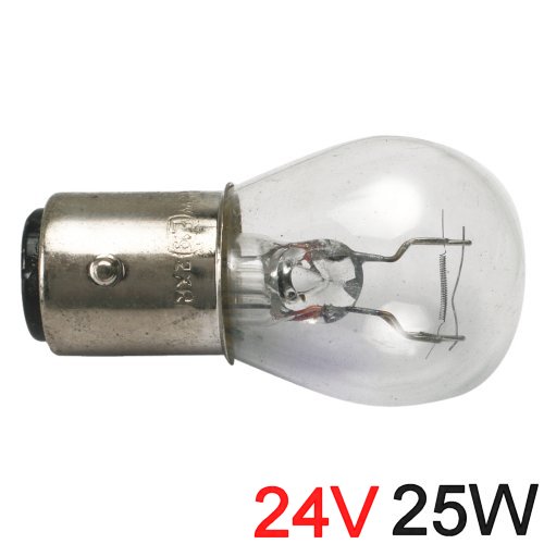 Glühlampe 25W BA Y 15d runde Form 24V