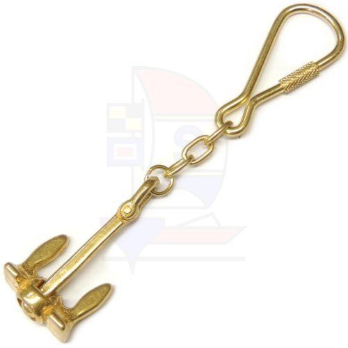 Schlüsselanhänger Messing Anker klein