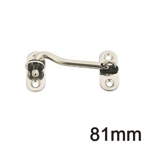 Sturmhaken Türhaken Edelstahl 81x40