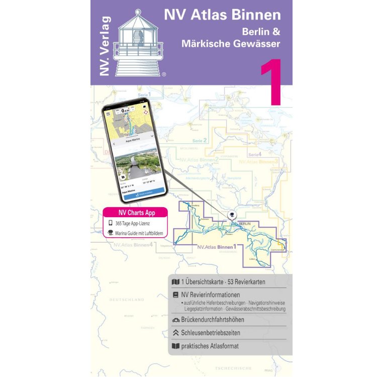 Sportbootkarten Binnen Nr.1 mit digitalen Karten