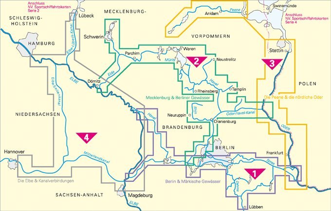 Sportbootkarten Binnen Nr.1 mit digitalen Karten