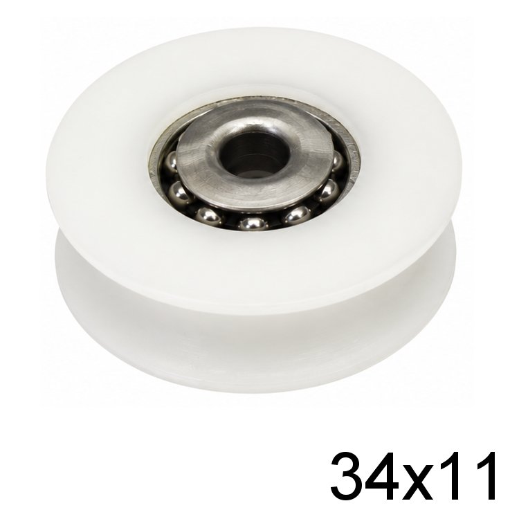 Seilscheibe Delrin® weiß 34 x 11