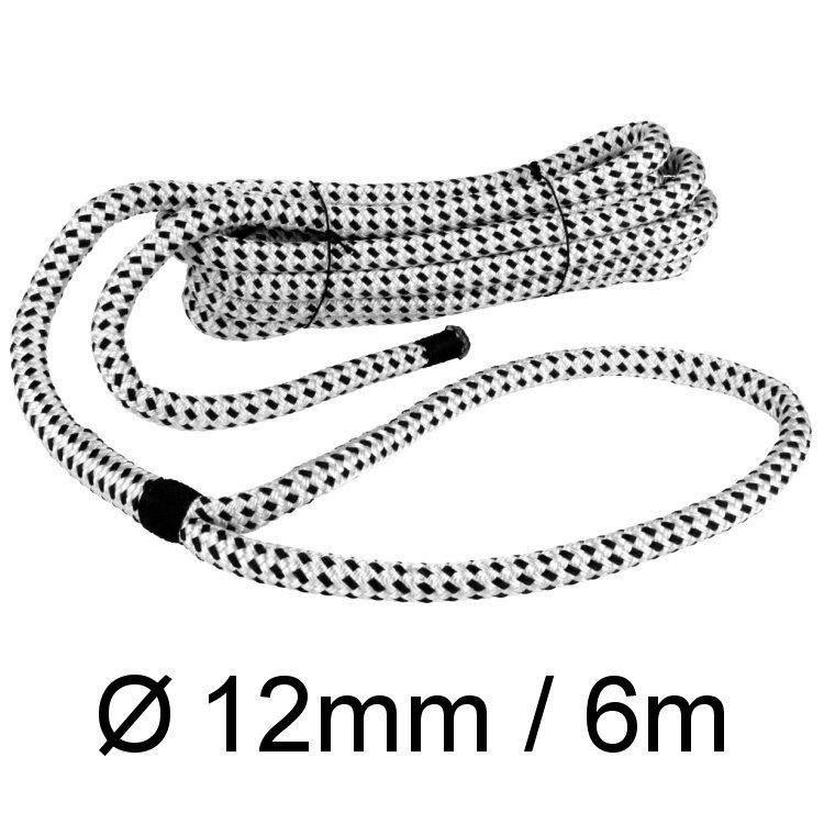 Festmacher Quickline 12 mit Auge 6m schwarz-weiß