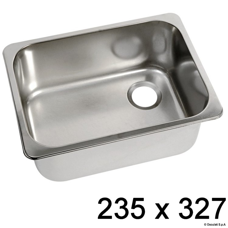 Spülbecken Niro eckig 235 x 327