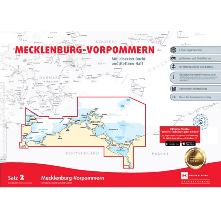 Sportbootkarten Satz 2: Mecklenburg-Vorpommern