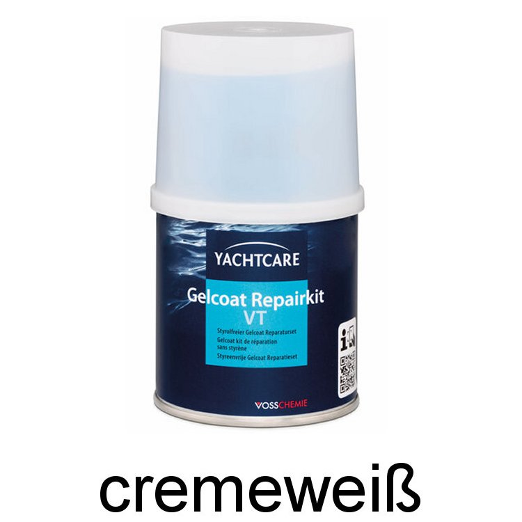 YachtCare Gelcoat Reparaturset VT 200g Cremeweiß RAL 9001