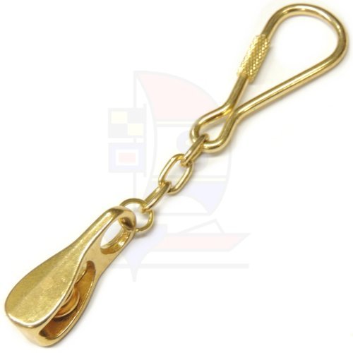 Schlüsselanhänger Messing Block