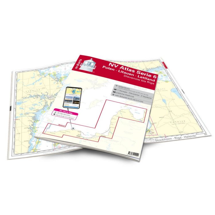 Sportschifffahrtskarten See Serie 6 Atlas (gebunden 30x42cm)