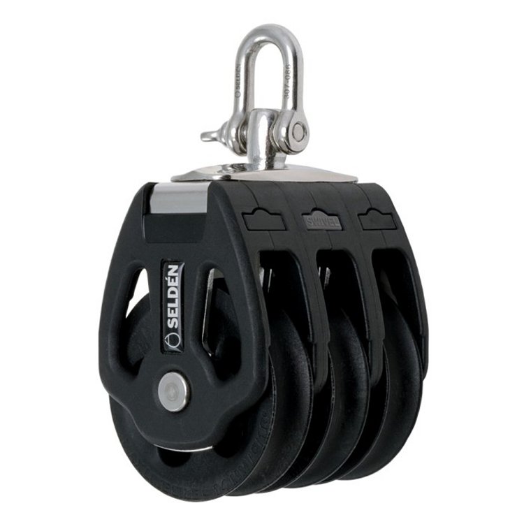 Selden Jütblock-Talje 1:6 mit Klemme 12mm