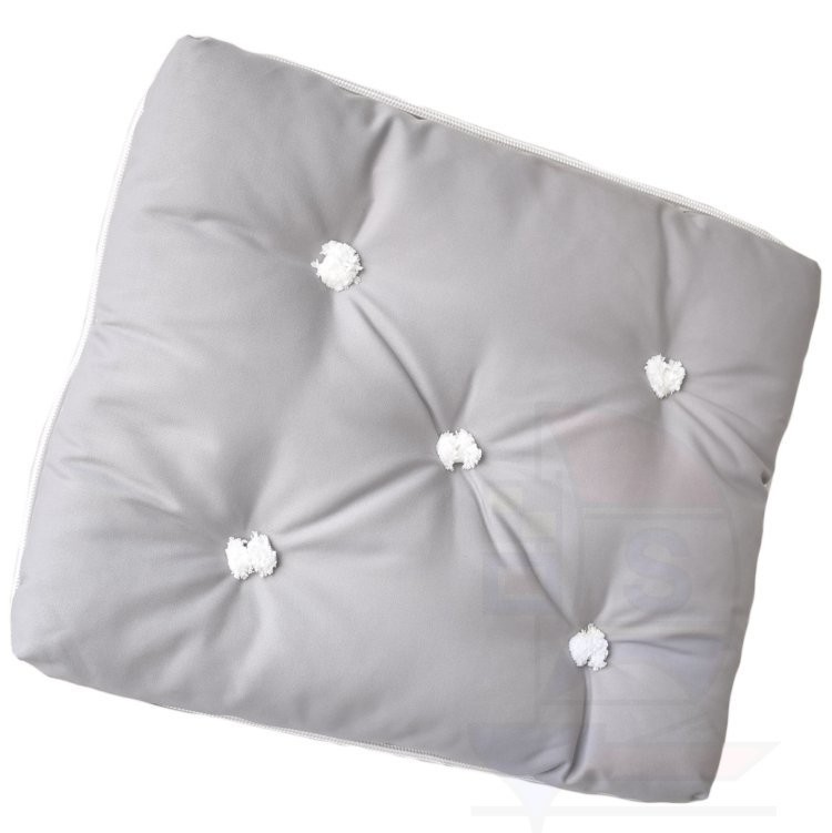 Sitzkissen Kapokkissen einfach hellgrau