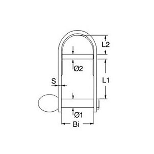 Schäkel Schlüssel Steg 5mm / 14+9mm