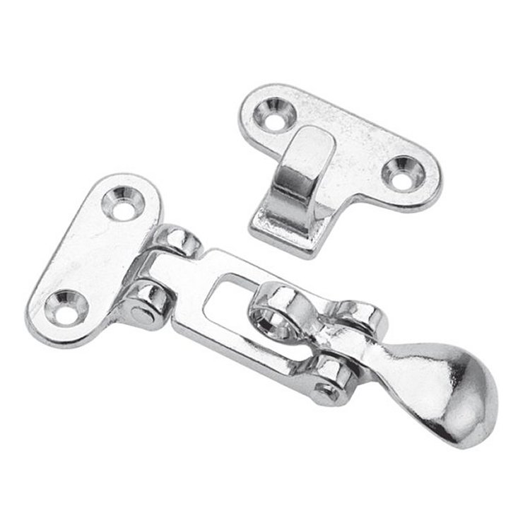 Spannverschluss Messing verchromt mit Auge