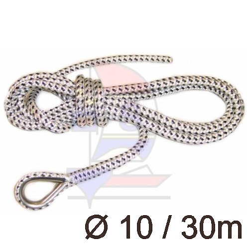 Ankerleine Schleppleine Porto mit Niro Kausch 10mm / 30m