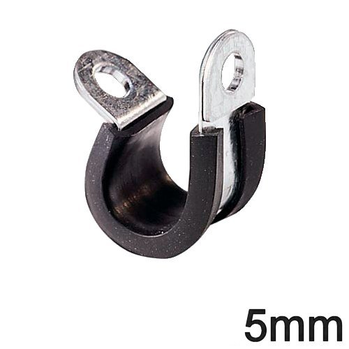 Halteklammer Edelstahl mit Gummieinlage 5mm