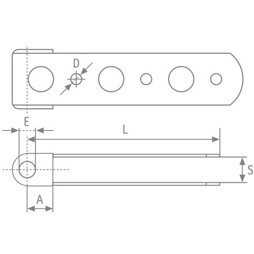 Viadana Ruderbeschlag 10mm / 130mm