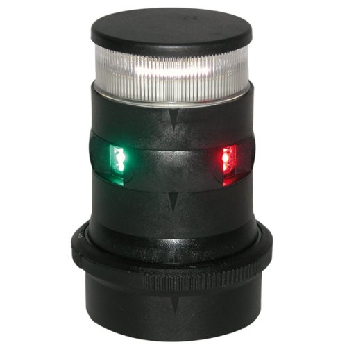 Aqua Signal Serie 34 Dreifarben & Ankerlaterne LED schwarzes Gehäuse