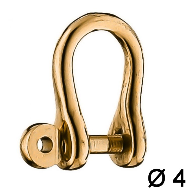 Schäkel geschweift Messing 4mm