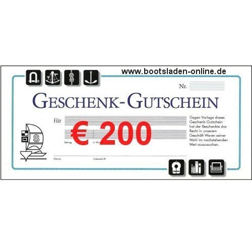 Geschenkgutschein € 200
