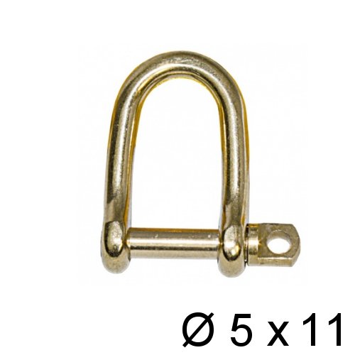 Schäkel Messing gerade 5 x 11
