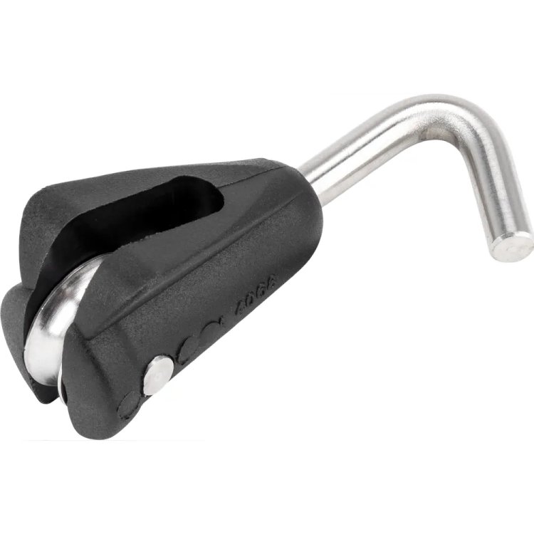 Holt Allen Block 1fach mit Haken 2-3mm Draht HA 4068 schwarz