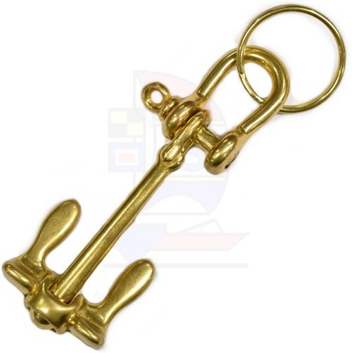 Schlüsselanhänger Messing Anker groß