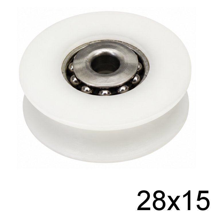 Seilscheibe Delrin® weiß 28 x 15