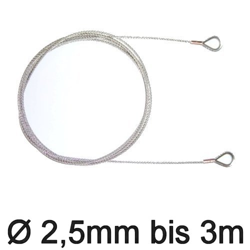 Jollen-Wante mit Kauschen 2,5mm bis 3m