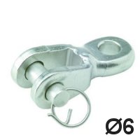 Toggle Auge / Gabel 6mm