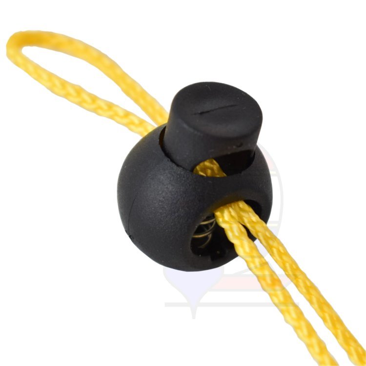 Kordelstopper rund schwarz