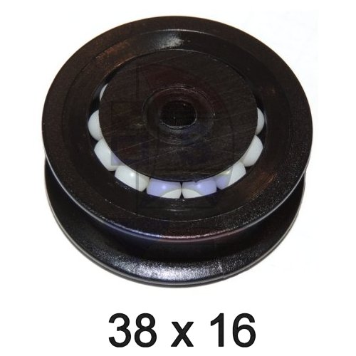 Seilscheibe Delrin schwarz 38 x 16