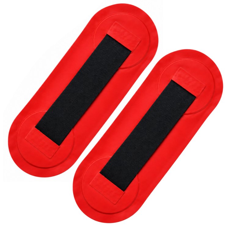 1 Paar LodeStar Sitzbankhaltegurt Ovalpad Rot PVC