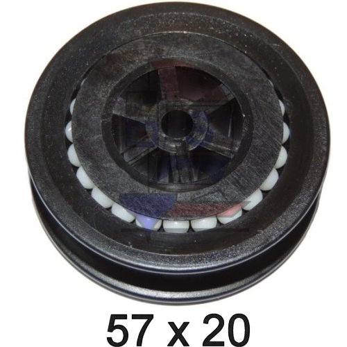 Seilscheibe Delrin schwarz 57 x 20