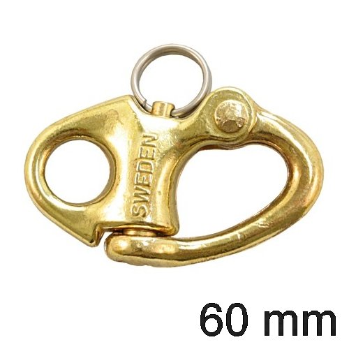 Schweden Schnappschäkel Messing 60mm
