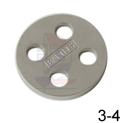 Bartels Vierlochscheibe 3-4mm Vorstag