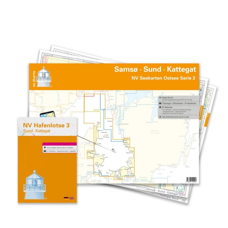 Sportschifffahrtskarten See Serie 3 Plano (Einzelkarten 60x42cm)