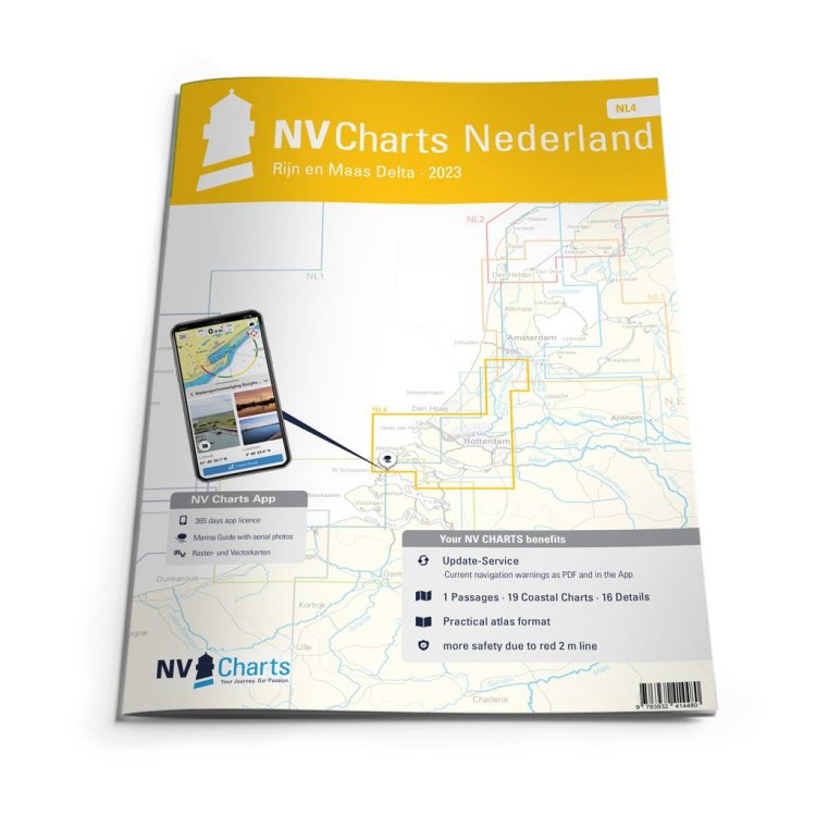Sportschifffahrtskarten See Serie NL4 Atlas (gebunden 30x42cm)